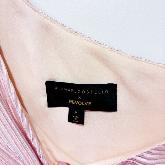 Michael Costello Howell Pink One-Shoulder Ruffle Sparkle Dress | Medium * - Picture 7 of 9